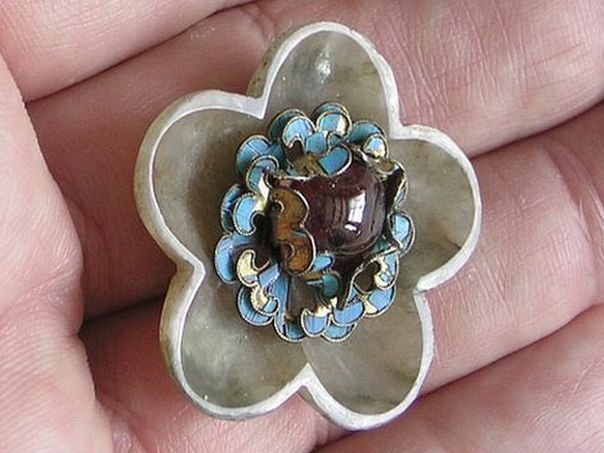 Flower  2 in gilt silver mounting - (3415)